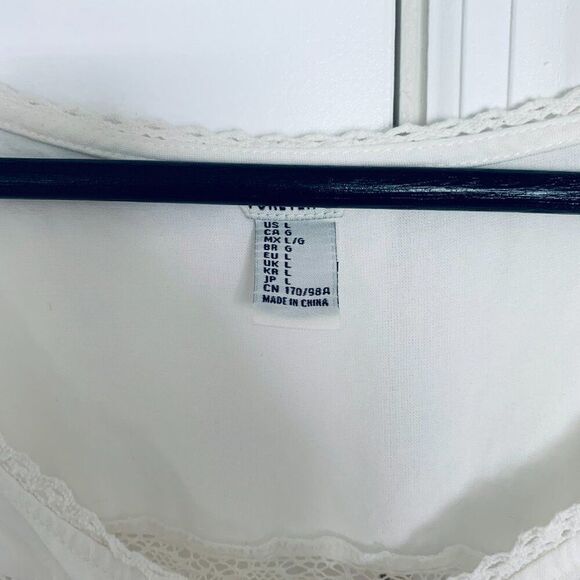 NWOT Forever 21 Boho Festival White Prairie Darling Dress | Size: L - Picture 9 of 12